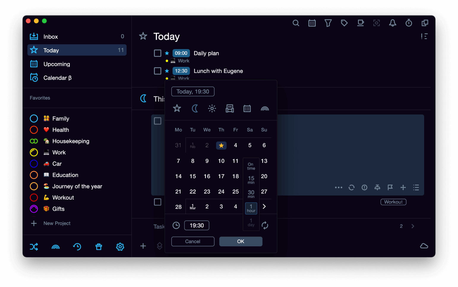 Reminders and notifications