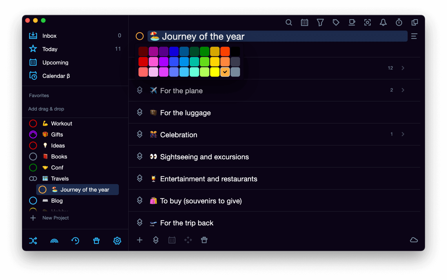 Project colors