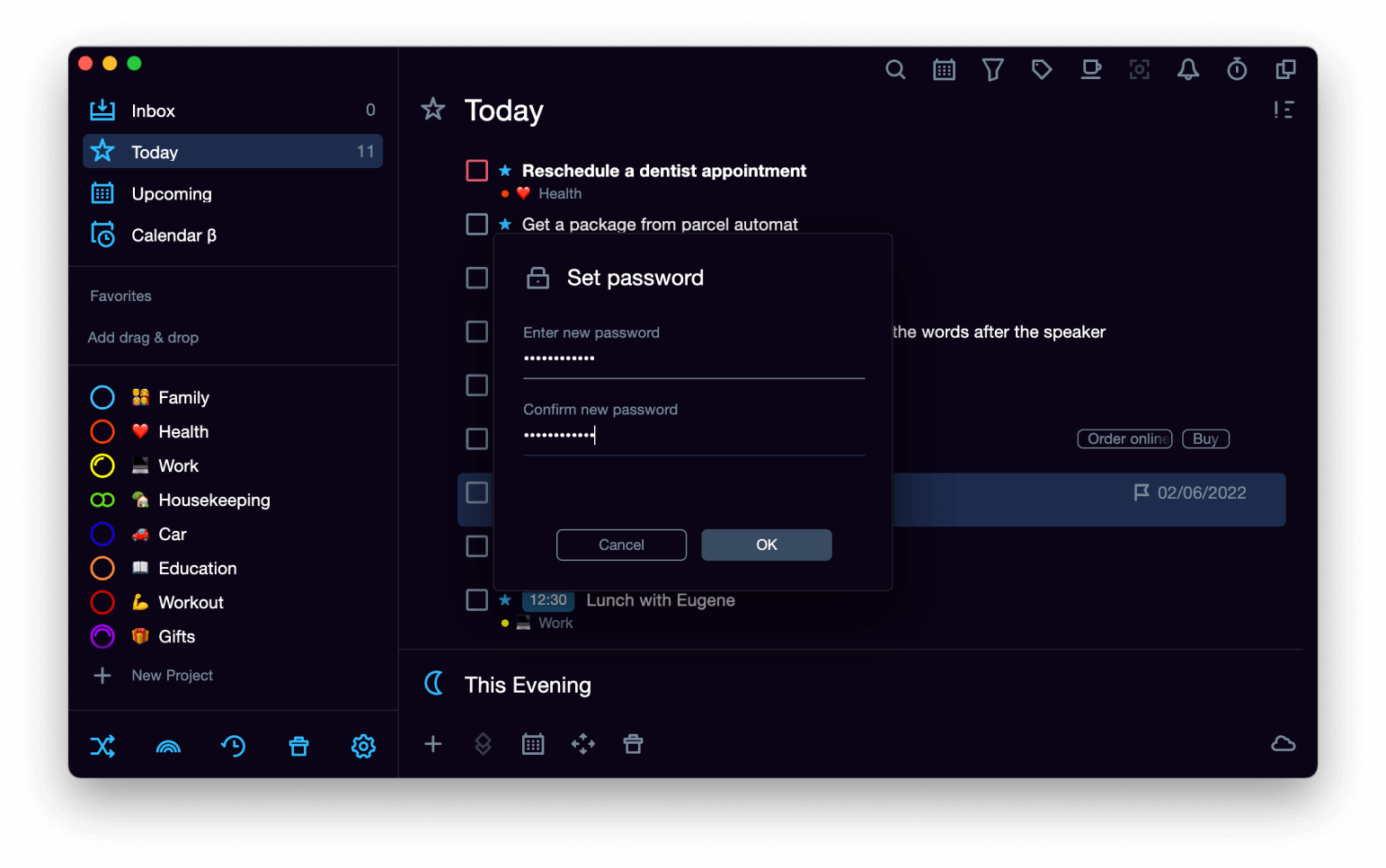 Task Passwords
