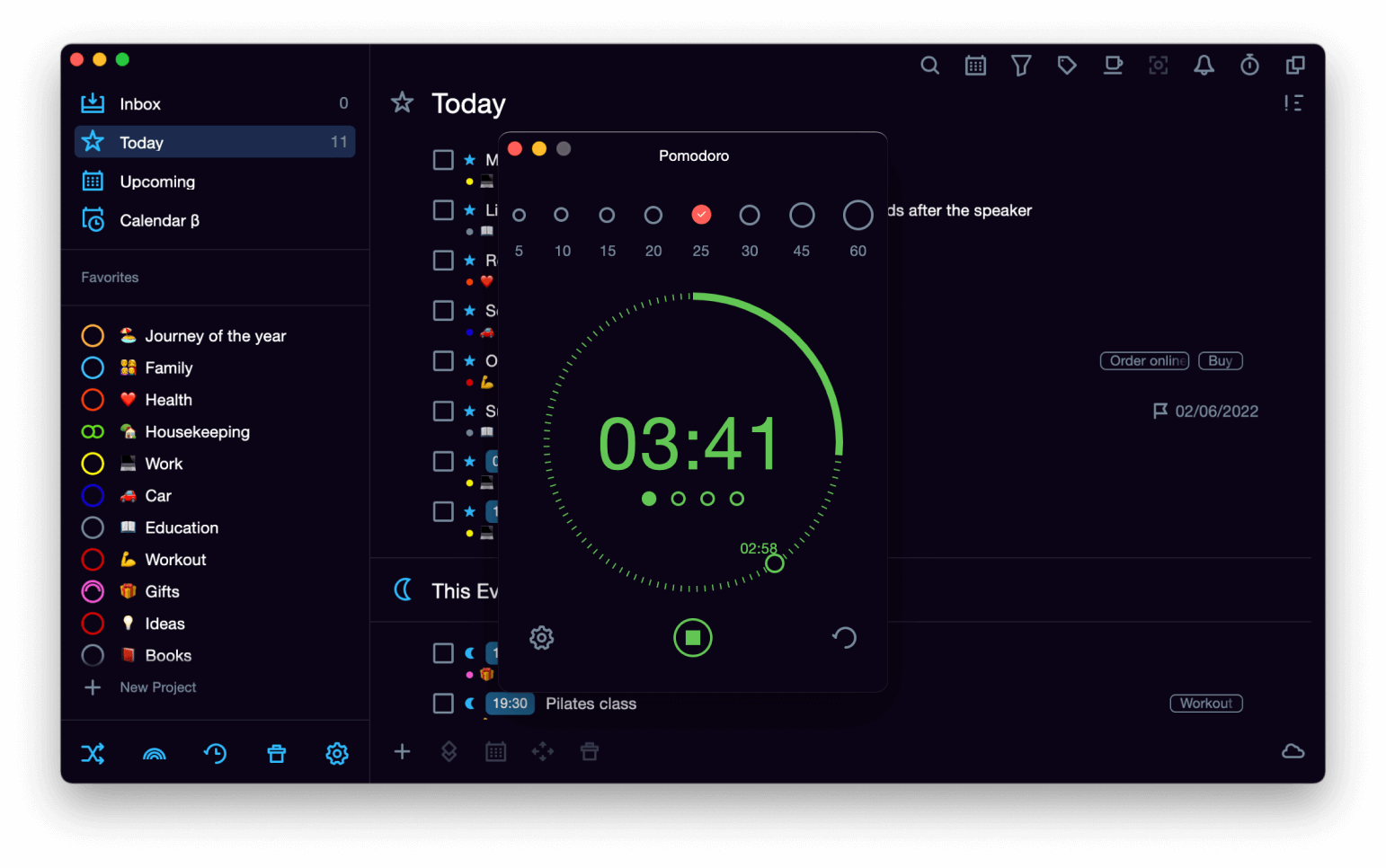 Pomodoro timer